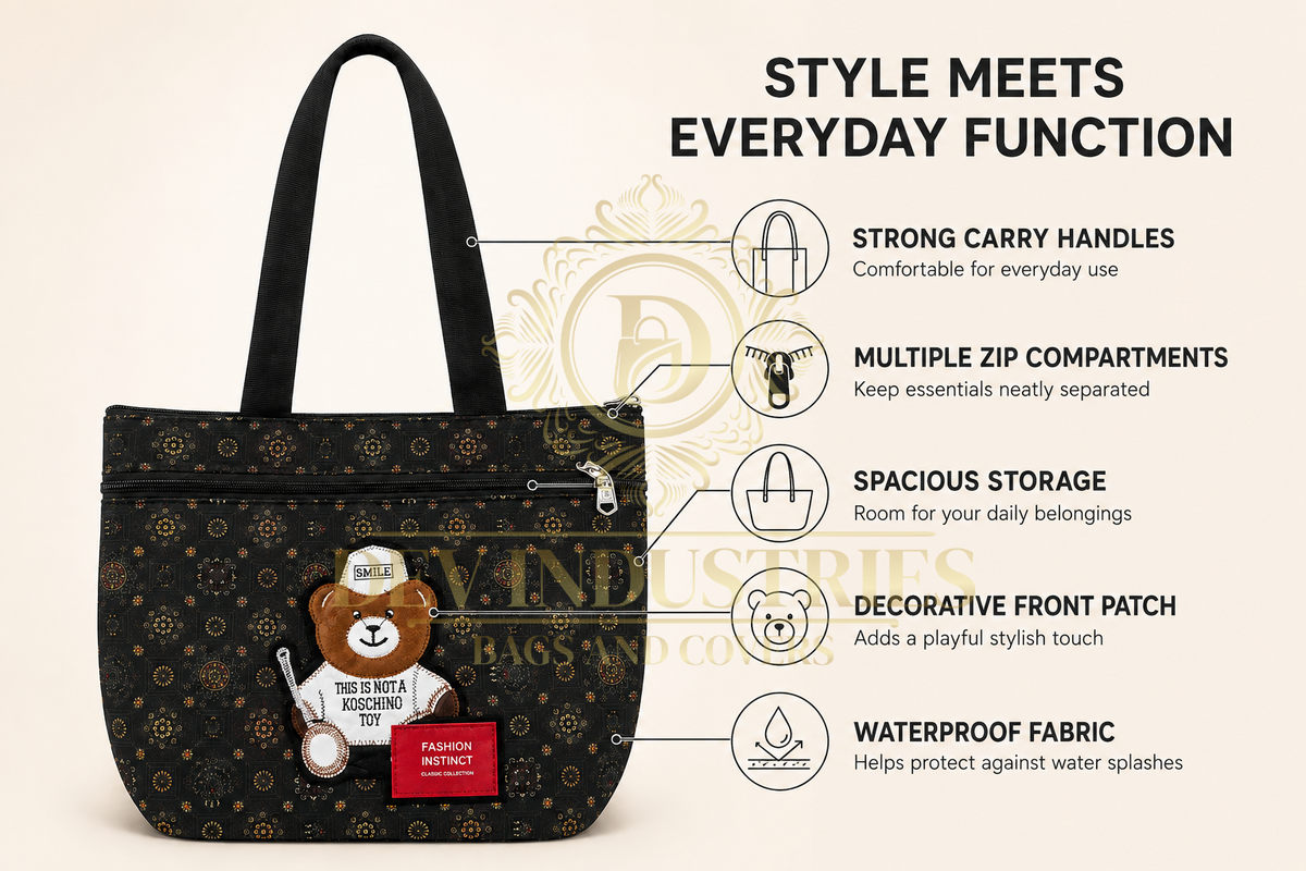 Teddy Charm Everyday Tote Bag