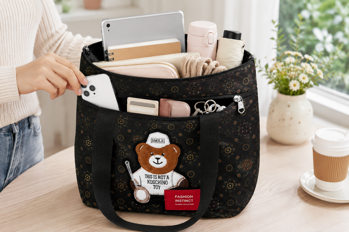 Teddy Charm Everyday Tote Bag
