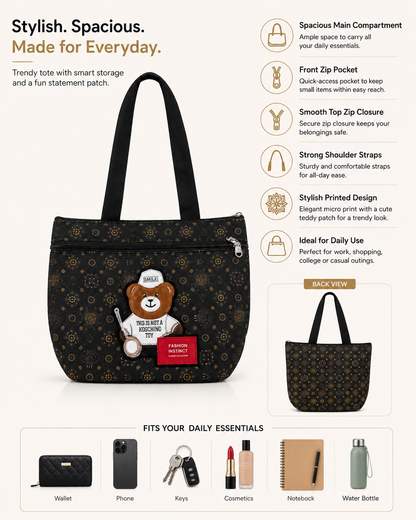 Teddy Charm Everyday Tote Bag