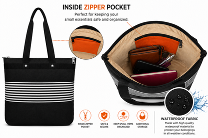 Classic Stripe Everyday Tote Bag