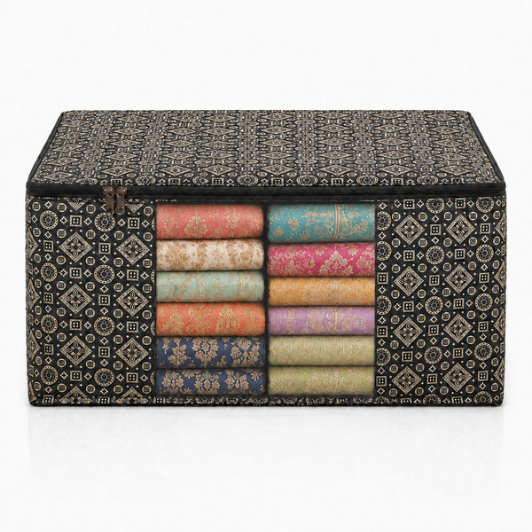 Classic Block Print Multi-Purpose Storage Bag / Waterproof Traditional Block Print Unisex Wardrobe & Saree Storage Organizer