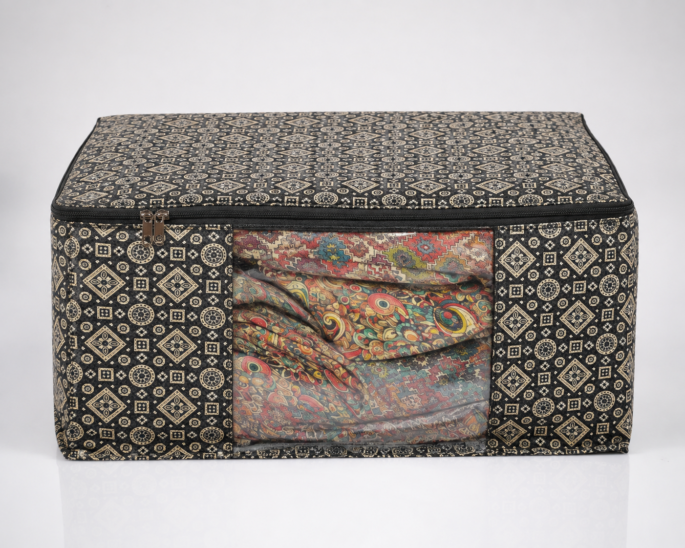 Classic Block Print Multi-Purpose Storage Bag / Waterproof Traditional Block Print Unisex Wardrobe & Saree Storage Organizer